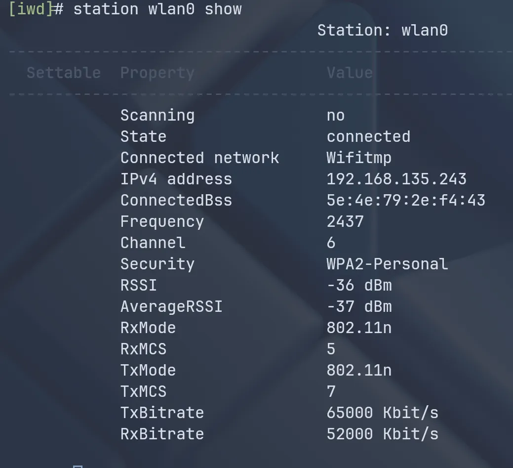 Shows the station details
